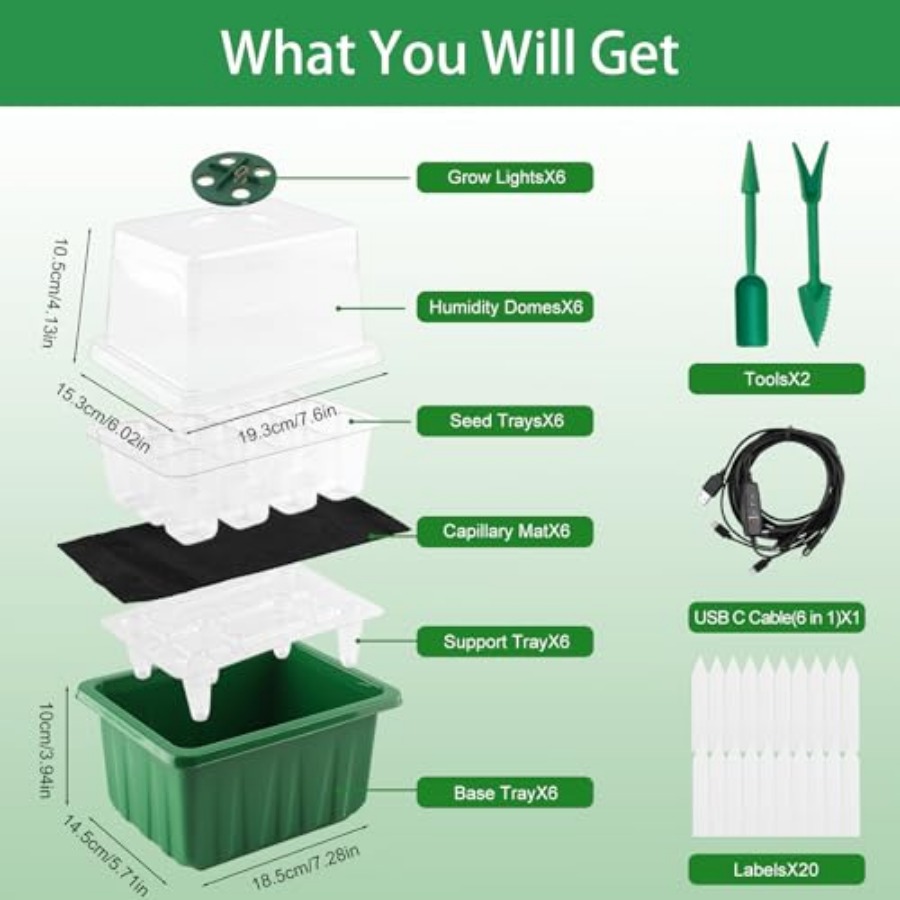 Plateau de semis avec éclairag - Seed Starter Tray avis et prix